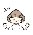 リアクションボブ女子（個別スタンプ：2）
