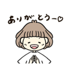 リアクションボブ女子（個別スタンプ：3）