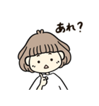リアクションボブ女子（個別スタンプ：4）