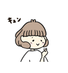 リアクションボブ女子（個別スタンプ：7）