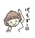 リアクションボブ女子（個別スタンプ：18）