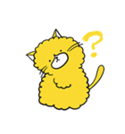 黄色いふわふわな猫（個別スタンプ：3）