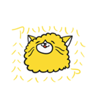 黄色いふわふわな猫（個別スタンプ：5）