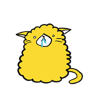 黄色いふわふわな猫（個別スタンプ：6）