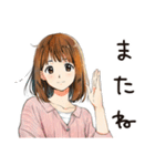 ふつうの女の子★夏の思い出（個別スタンプ：3）
