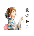 ふつうの女の子★夏の思い出（個別スタンプ：5）