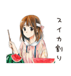 ふつうの女の子★夏の思い出（個別スタンプ：6）