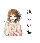ふつうの女の子★夏の思い出（個別スタンプ：8）