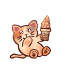 子猫と食べ物（個別スタンプ：6）