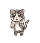 子猫と食べ物（個別スタンプ：10）