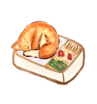 子猫と食べ物（個別スタンプ：15）