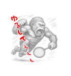 ゴリラ×バドミントン！鉛筆画（個別スタンプ：32）