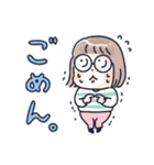 おかっぱめがねのゆるく伝える気持ち（個別スタンプ：7）