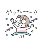おかっぱめがねのゆるく伝える気持ち（個別スタンプ：8）