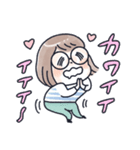 おかっぱめがねのゆるく伝える気持ち（個別スタンプ：10）