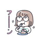 おかっぱめがねのゆるく伝える気持ち（個別スタンプ：11）