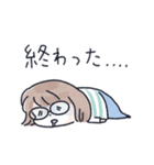 おかっぱめがねのゆるく伝える気持ち（個別スタンプ：15）