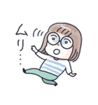 おかっぱめがねのゆるく伝える気持ち（個別スタンプ：28）