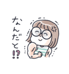 おかっぱめがねのゆるく伝える気持ち（個別スタンプ：34）