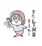 おかっぱめがねのゆるく伝える気持ち（個別スタンプ：38）