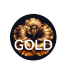 ハイビスカス(GOLD)（個別スタンプ：1）