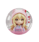 ピンクの頭巾精霊みなみちゃん（個別スタンプ：1）