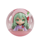 ピンクの頭巾精霊みなみちゃん（個別スタンプ：2）