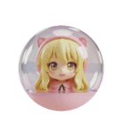ピンクの頭巾精霊みなみちゃん（個別スタンプ：4）