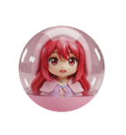 ピンクの頭巾精霊みなみちゃん（個別スタンプ：6）