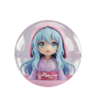ピンクの頭巾精霊みなみちゃん（個別スタンプ：8）