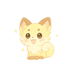 ふわっときつねさんと一緒（個別スタンプ：1）