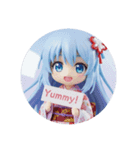 プラカード水色精霊みなみちゃん（個別スタンプ：6）