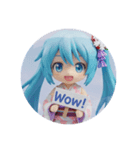 プラカード水色精霊みなみちゃん（個別スタンプ：7）