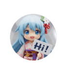 プラカード水色精霊みなみちゃん（個別スタンプ：8）