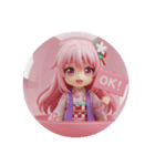 プラカード精霊みなみちゃん(ピンク)（個別スタンプ：2）
