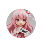 プラカード精霊みなみちゃん(ピンク)（個別スタンプ：5）