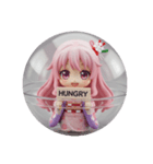 プラカード精霊みなみちゃん(ピンク)（個別スタンプ：6）