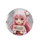 プラカード精霊みなみちゃん(ピンク)（個別スタンプ：7）