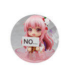 プラカード精霊みなみちゃん(ピンク)（個別スタンプ：8）