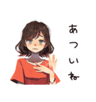 無難な女性の夏★さわやか編（個別スタンプ：4）