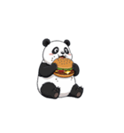 【ハンバーガーを食べるパンダ】（個別スタンプ：2）