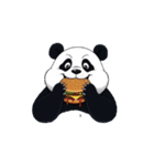 【ハンバーガーを食べるパンダ】（個別スタンプ：3）