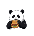 【ハンバーガーを食べるパンダ】（個別スタンプ：4）
