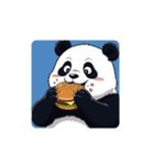 【ハンバーガーを食べるパンダ】（個別スタンプ：5）