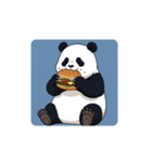 【ハンバーガーを食べるパンダ】（個別スタンプ：6）