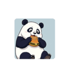 【ハンバーガーを食べるパンダ】（個別スタンプ：7）
