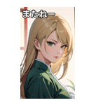 金髪真顔カンフー美女（個別スタンプ：18）