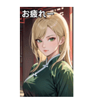 金髪真顔カンフー美女（個別スタンプ：27）