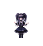 [アレンジ用]ゴスロリの美少女（個別スタンプ：3）