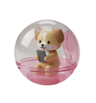スマホを使う動物たち（個別スタンプ：1）